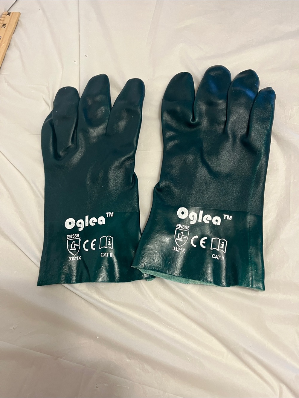 Oglea Green Chemical-Resistant Work Gloves